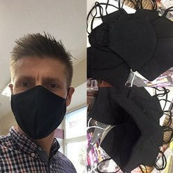 Maseczka czarna typu małpka 1 warstwowa